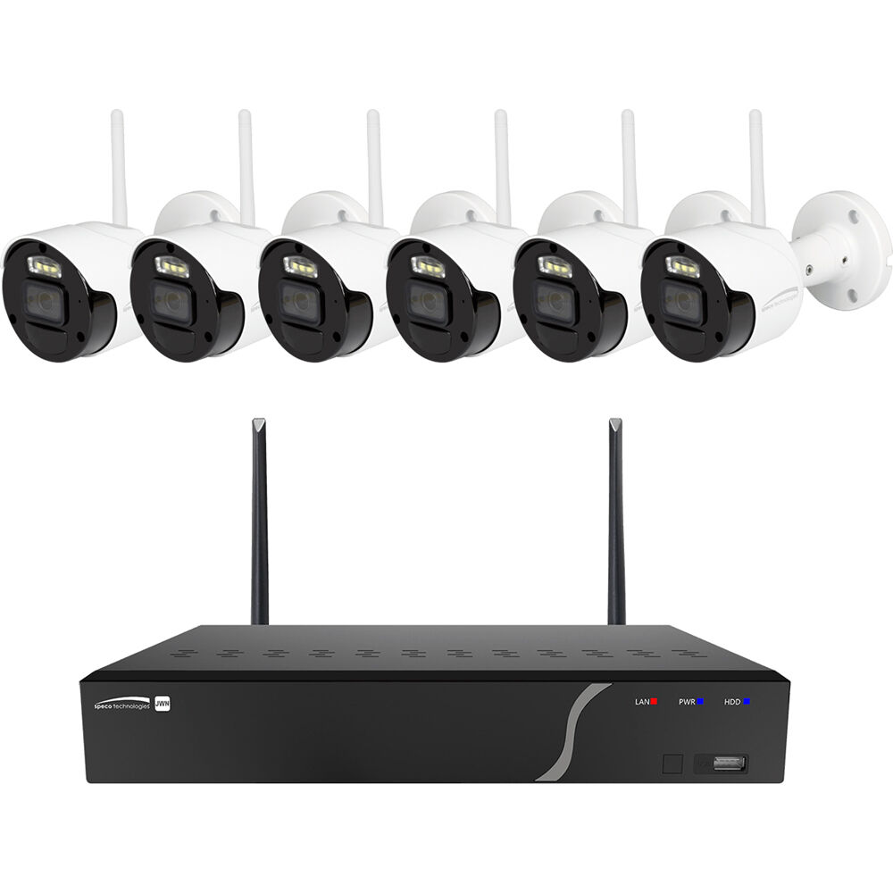 Speco 8-Channel Wireless NVR Kit with Six 2MP Wireless IP Cameras