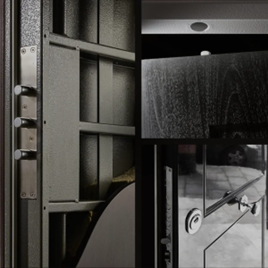 Ballistic door — installed, exterior detail